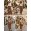 image:imageAcelitt Women Casual Lightweight Drawstring Elastic Waist Pants with Pockets SXXLBrown