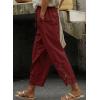 image:imageAcelitt Women Casual Lightweight Drawstring Elastic Waist Pants with Pockets SXXLRed