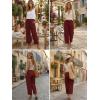 image:imageAcelitt Women Casual Lightweight Drawstring Elastic Waist Pants with Pockets SXXLRed