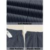 image:imageAcelitt Women Elastic Waist High Striped Pants SXXLBlue