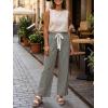 image:imageAcelitt Women Elastic Waist High Striped Pants SXXLGreen