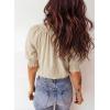 image:imageAcelitt Women Striped Puff Sleeve Shirts SXXLBeige
