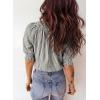 image:imageAcelitt Women Striped Puff Sleeve Shirts SXXLBlack