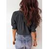 image:imageAcelitt Women Striped Puff Sleeve Shirts SXXLGrey
