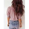 image:imageAcelitt Women Striped Puff Sleeve Shirts SXXLPink