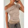 image:imageAcelitt Womens Summer Lace Trim TopsSXXLApricot