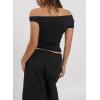 image:imageAcelitt Womens Summer Lace Trim TopsSXXLBlack
