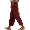 image:imageAcelitt Women Casual Lightweight Drawstring Elastic Waist Pants with Pockets SXXLRed