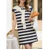 image:imageAcelitt Womens Summer Crewneck Striped Dress with PocketsSXXLBlue