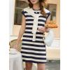 image:imageAcelitt Womens Summer Crewneck Striped Dress with PocketsSXXLBlue