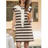 image:imageAcelitt Womens Summer Crewneck Striped Dress with PocketsSXXLBrown