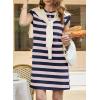 image:imageAcelitt Womens Summer Crewneck Striped Dress with PocketsSXXLLight Pink