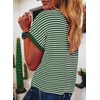 image:imageAcelitt Womens Short Sleeve Knit Tops 2026 Trendy Crewneck Striped T Shirts Casual Summer Blouses OutfitsBlackish Green
