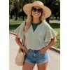 image:imageAcelitt Womens Short Sleeve Knit Tops 2026 Trendy Crewneck Striped T Shirts Casual Summer Blouses OutfitsV Green