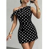 image:imageAcelitt Womens Summer Floral Off Shoulder DressSXXLDot Black