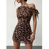 image:imageAcelitt Womens Summer Floral Off Shoulder DressSXXLLeopard