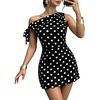 image:imageAcelitt Womens Summer Floral Off Shoulder DressSXXLDot Black