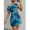 image:imageAcelitt Womens Summer Floral Off Shoulder DressSXXLBlue2
