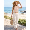 image:imageAcelitt Womens Summer Short Sleeve Knit Tops 2026 Spring Trendy Casual Crew Neck Color Block Sweater BlousesFern Green