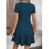 image:imageAcelitt Womens Summer V Neck Short Sleeve Dress SXXLBlue