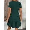 image:imageAcelitt Womens Summer V Neck Short Sleeve Dress SXXLGreen