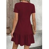 image:imageAcelitt Womens Summer V Neck Short Sleeve Dress SXXLRed