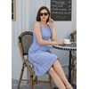 image:imageAcelitt Summer Maxi Dresses for Women 2026 Smocked Waist Gingham Dress Flowy A Line Beach Long Sundresses with PocketsGray