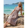 image:imageAcelitt Summer Maxi Dresses for Women 2026 Smocked Waist Gingham Dress Flowy A Line Beach Long Sundresses with PocketsYellow