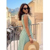 image:imageAcelitt Summer Maxi Dresses for Women 2026 Smocked Waist Gingham Dress Flowy A Line Beach Long Sundresses with PocketsYellow
