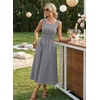image:imageAcelitt Summer Maxi Dresses for Women 2026 Smocked Waist Gingham Dress Flowy A Line Beach Long Sundresses with PocketsYellow