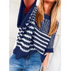 image:imageAcelitt Womens 34 Sleeve Striped Sweater TopsSXXLBlue